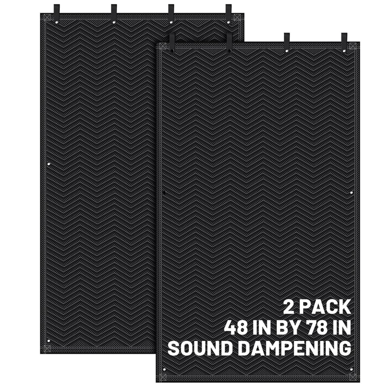 Tudomro 2 Pcs Sound Dampening Blanket Soundproof Blanket Grommeted General Indoor or Outdoor Use(48 x 78 Inches)