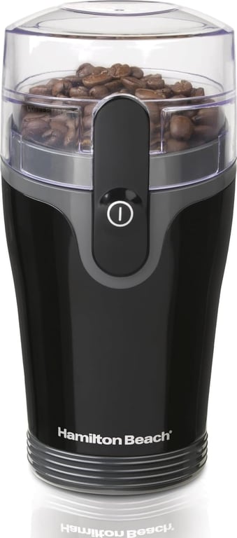 Hamilton Beach Fresh Grind Electric Coffee Grinder For Up To 12 Cups | Grinds Coffee Beans, Spices & More | Stainless Steel Blades | Easy-Clean Removable Chamber | Black | 80335RG