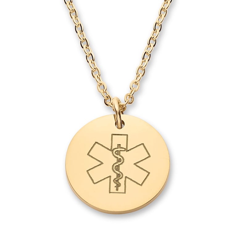CHIC IN GOLD Medical Alert Necklace