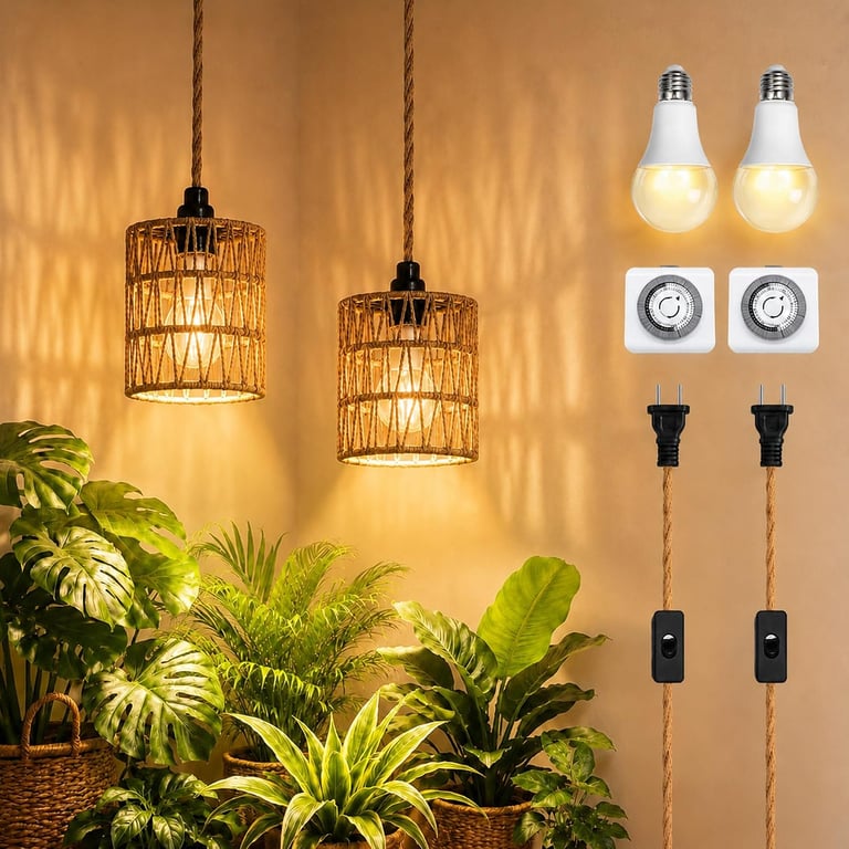 Hodilit Boho Hanging Grow Lights