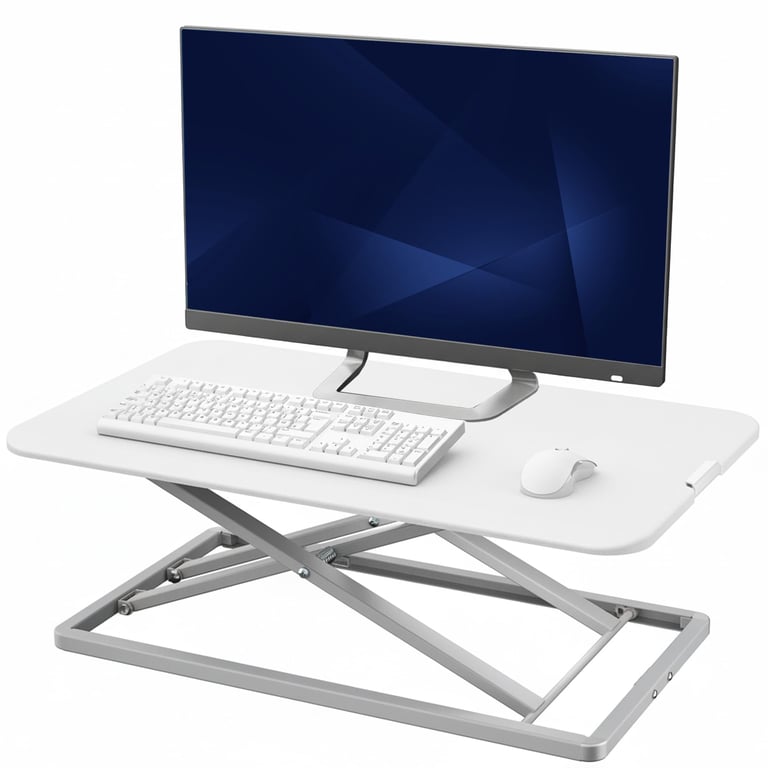 VIVO White Standing Desk Converter