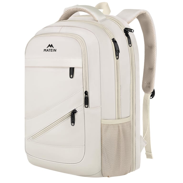 Matein Women's Beige Laptop Backpack