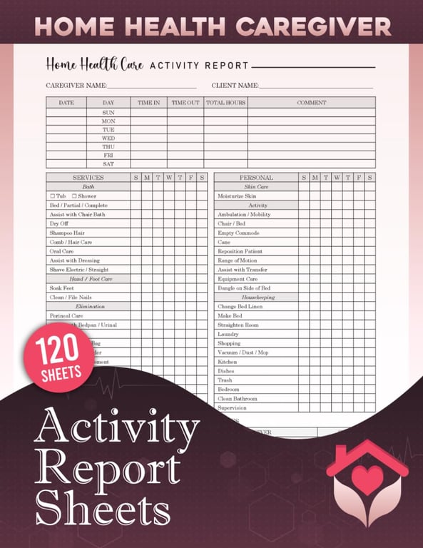 Home Health Care Activity Sheets