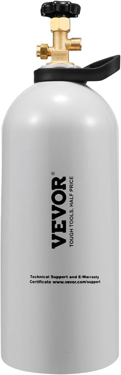 VEVOR CO2 Tank, 10 lbs New Aluminum Alloy Cylinder, CO2 Air Tank with Light Spray Coating, CGA320 Valve, Handle & Adjustable Pressure, DOT Approved Cylinder for Draft Beer Dispensing