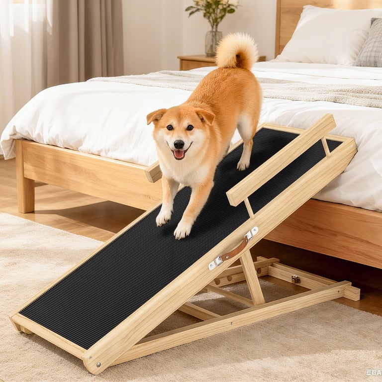 XXBEN Adjustable Wooden Dog Ramp
