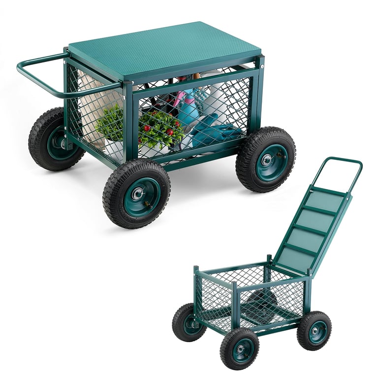 VEVOR Rolling Garden Cart with Seat