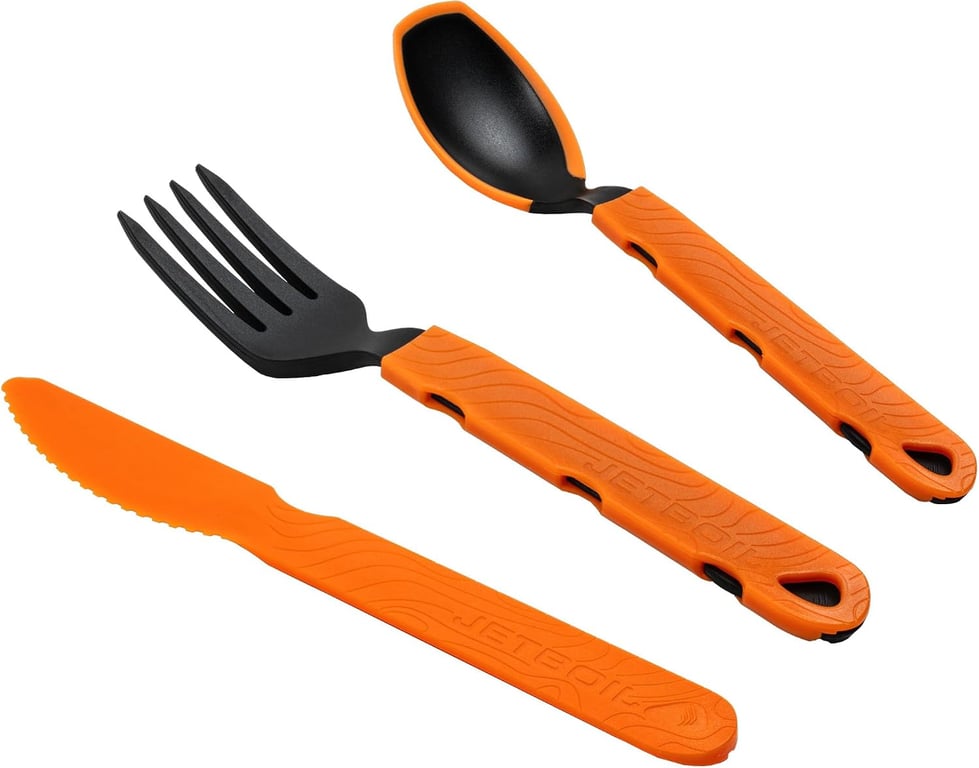 Jetboil TrailWare Backpacking and Camping Utensil Set, Fork, Knife & Spoon
