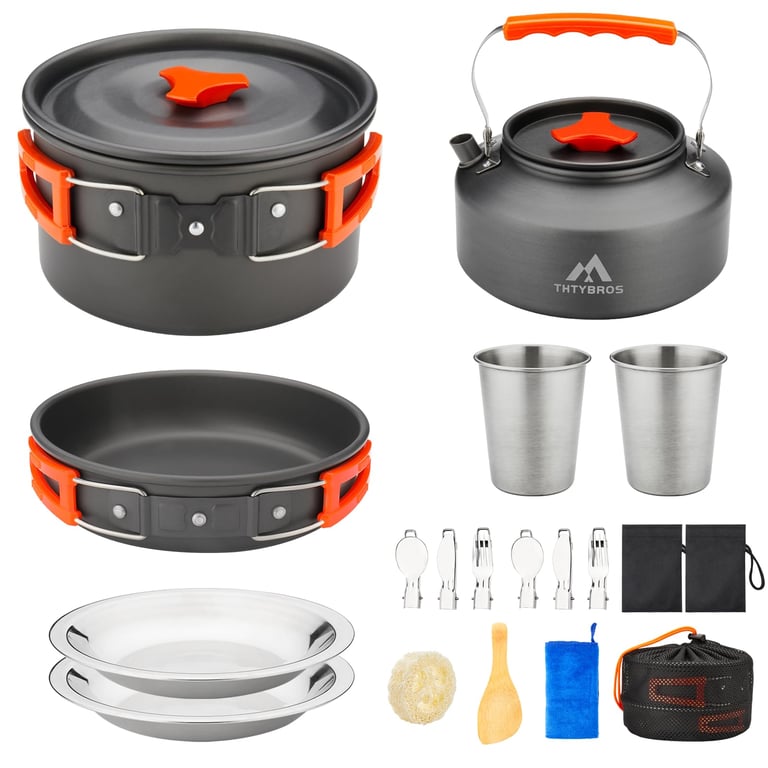 THTYBROS 17‑Piece Camping Cookware Set