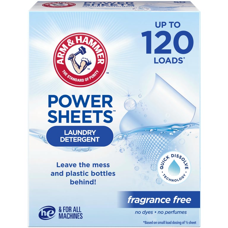 Arm & Hammer Fragrance-Free Detergent Sheets