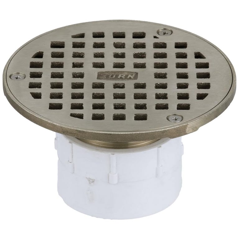 Zurn FD2210-PV2 Adjustable Floor Drain, PCV Body, 2" Solvent Weld Connection