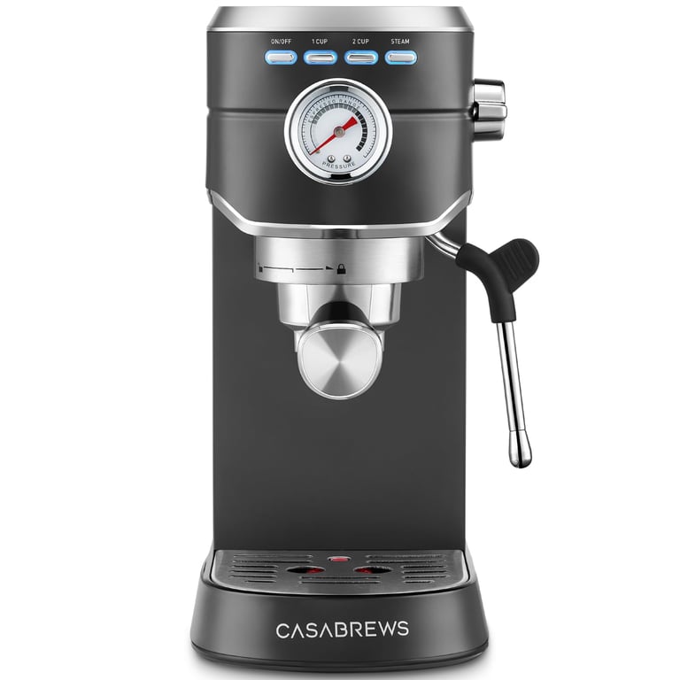 CASABREWS CM5418 Espresso Machine 20 Bar, Stainless Steel Espresso Maker with Milk Frother, Compact Cappuccino Machine for Home, Small Espresso Coffee Machine for Latte, Black