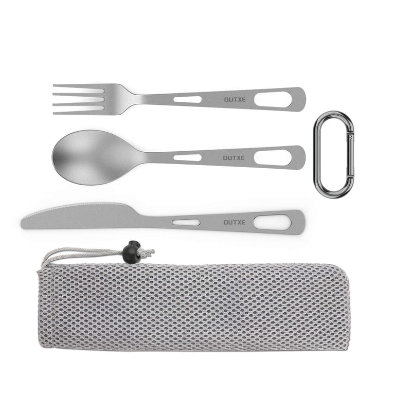 OUTXE Titanium Flatware Set with Bag