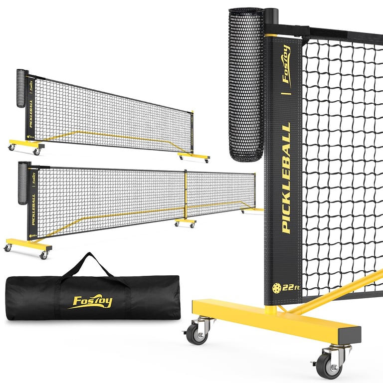Fostoy 2-in-1 Pickleball Net with Wheels