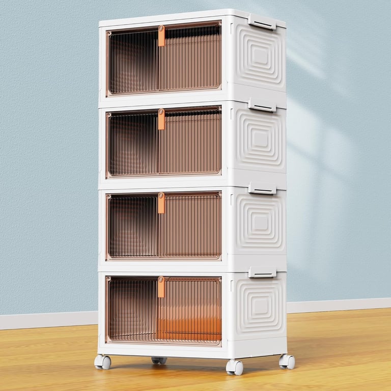 YFXCVSL 4-Tier Plastic Storage Bins