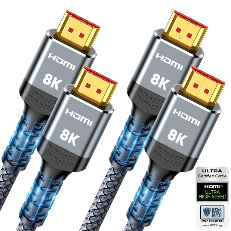 Highwings 6.6FT HDMI 2.1 Cable (2‑Pack)