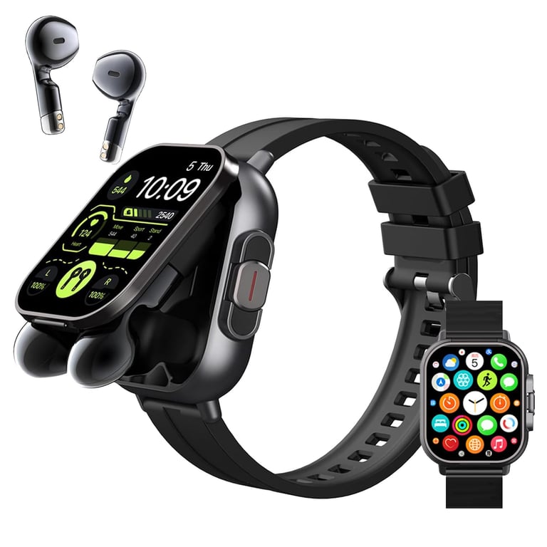 Denash 2-in-1 Smartwatch with Earbuds