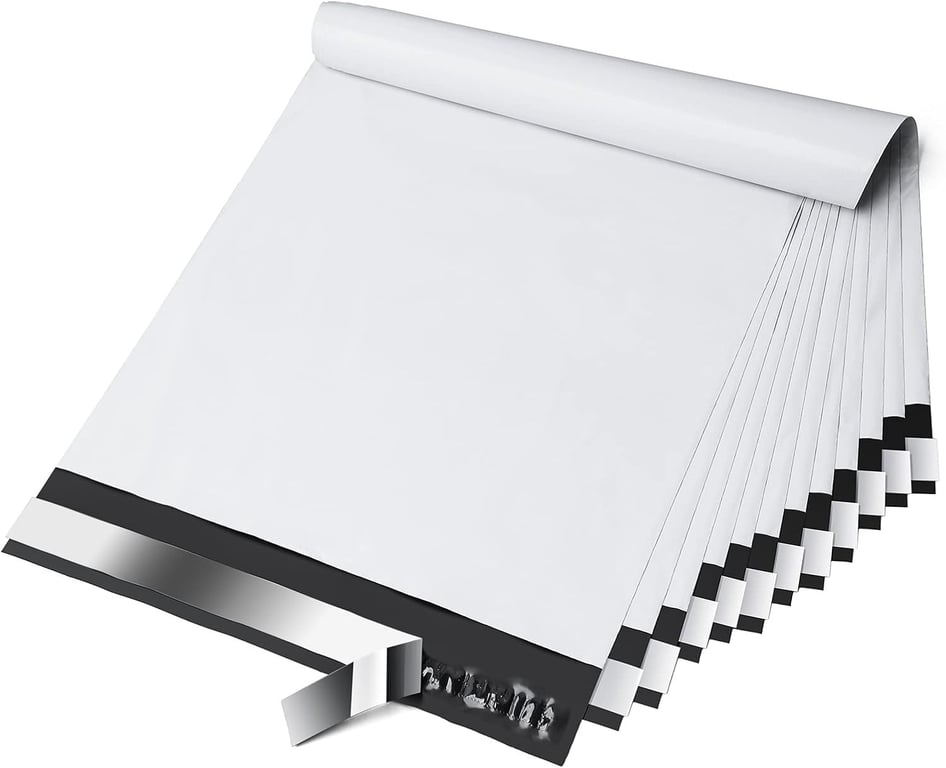 Fuxury White Poly Mailers