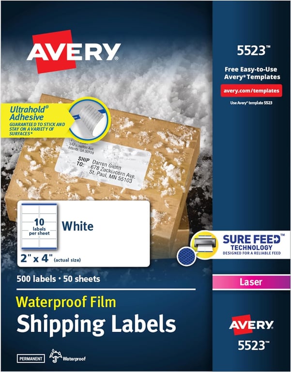 Avery Waterproof Labels 2 x 4