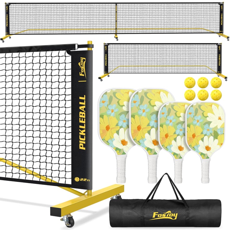 Fostoy Pickleball Net & Paddle Set