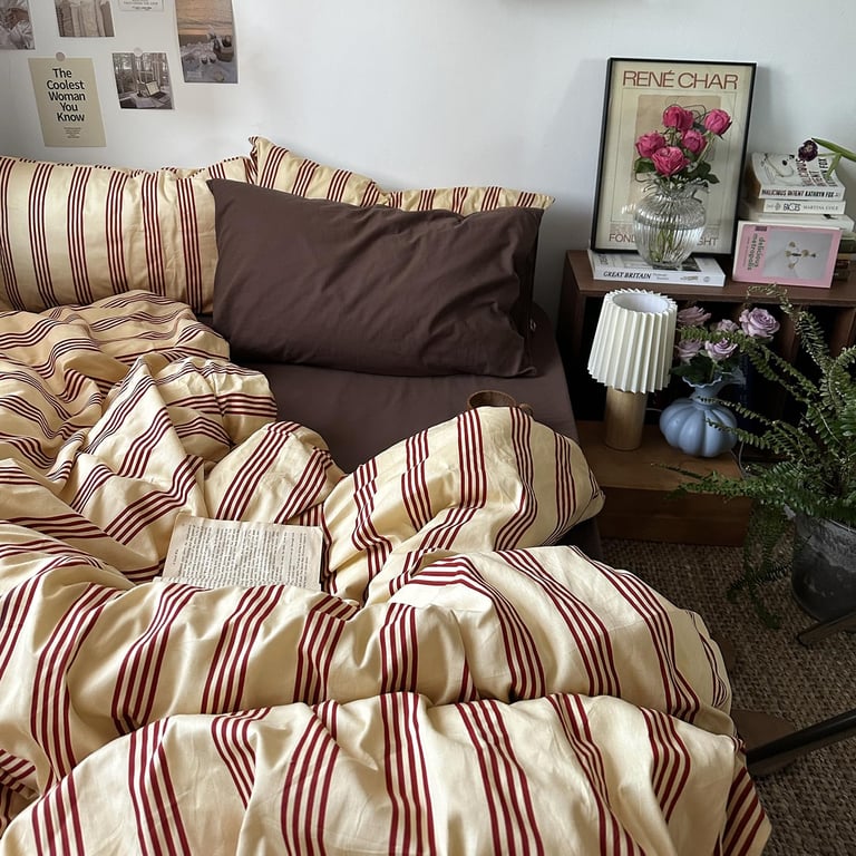 mixinni Retro Striped Duvet Cover