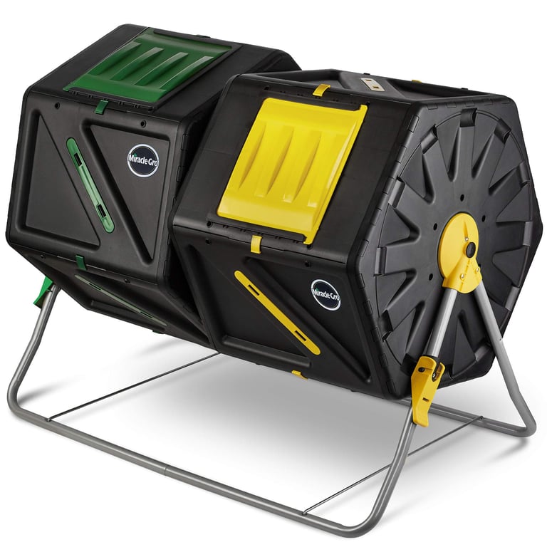 Miracle‑Gro Dual Chamber Compost Tumbler