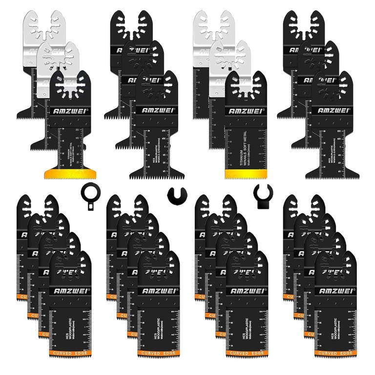 AMZWEI 28‑Piece Titanium Oscillating Blades