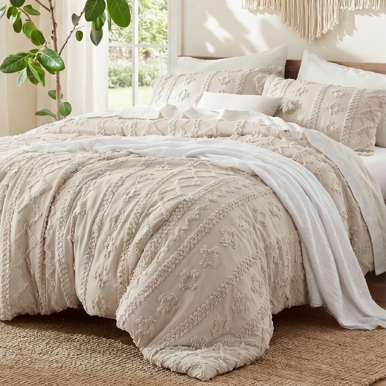 Bedsure Boho Queen Comforter Set