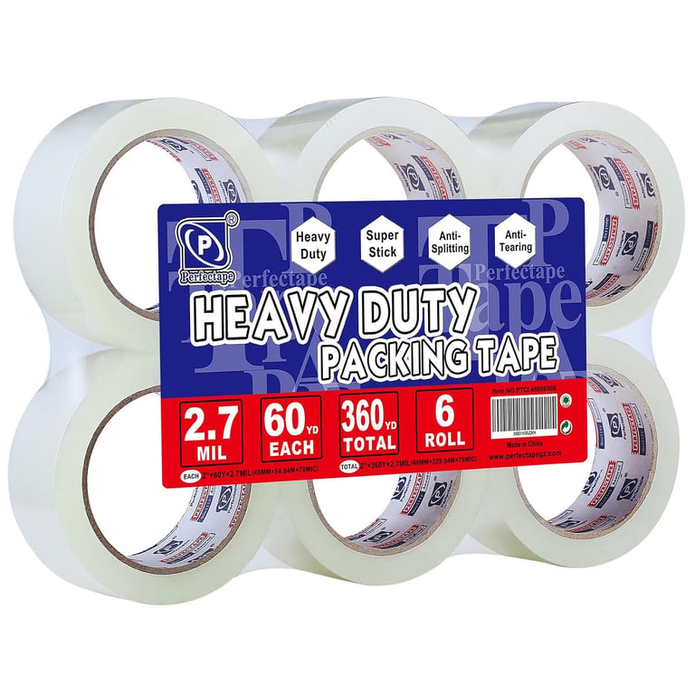 Perfectape Heavy Duty Tape (6‑Roll, 60‑yd)