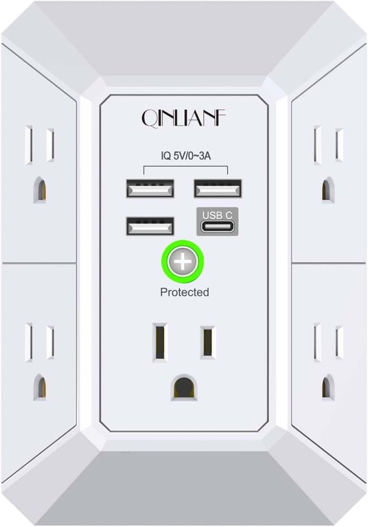 QINLIANF Outlet Extender Surge Protector