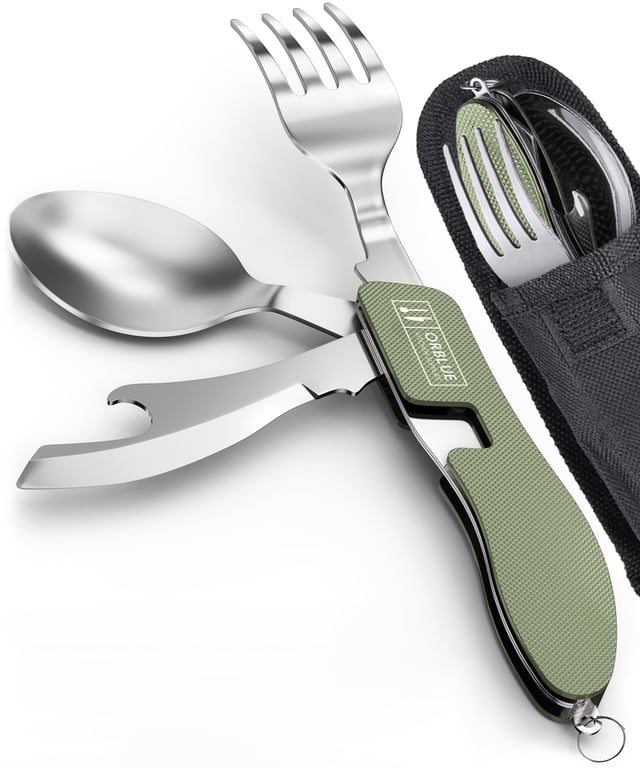 Orblue 4-in-1 Camping Utensils 2-Pack