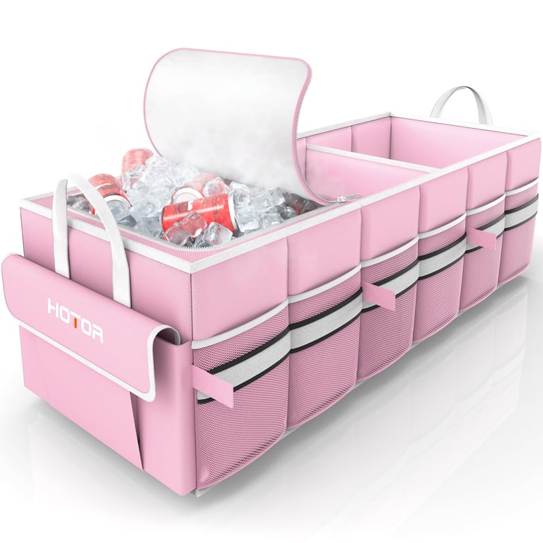 HOTOR Pink Trunk Organizer with Cooler