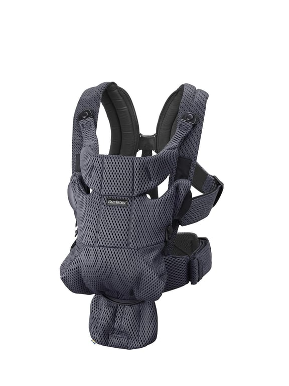 BabyBjörn Baby Carrier Free, Anthracite, 3D Mesh | Infant Carrier (7-26.5 lbs), Front Facing, Outward Facing, with Back Support, Ergonomic, Lumbar Support