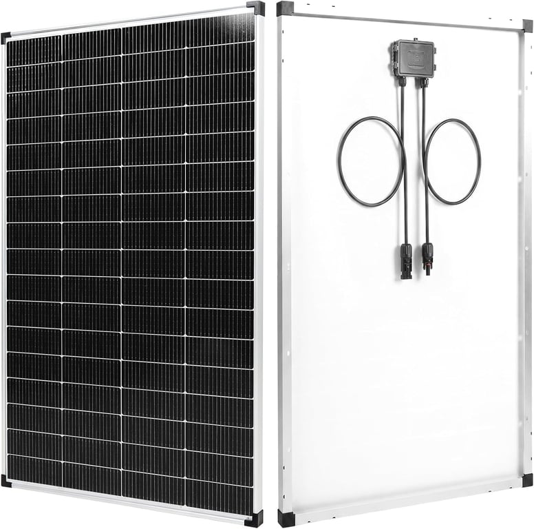 200W Solar Panel High Efficiency Monocrystalline Aluminum Frame Design | Dual-Module Parallel Anti-Shade Design, N-Type 16BB, 20V Output 5A, IP65 Waterproof for RV Van Marine Rooftop Off-Grid System