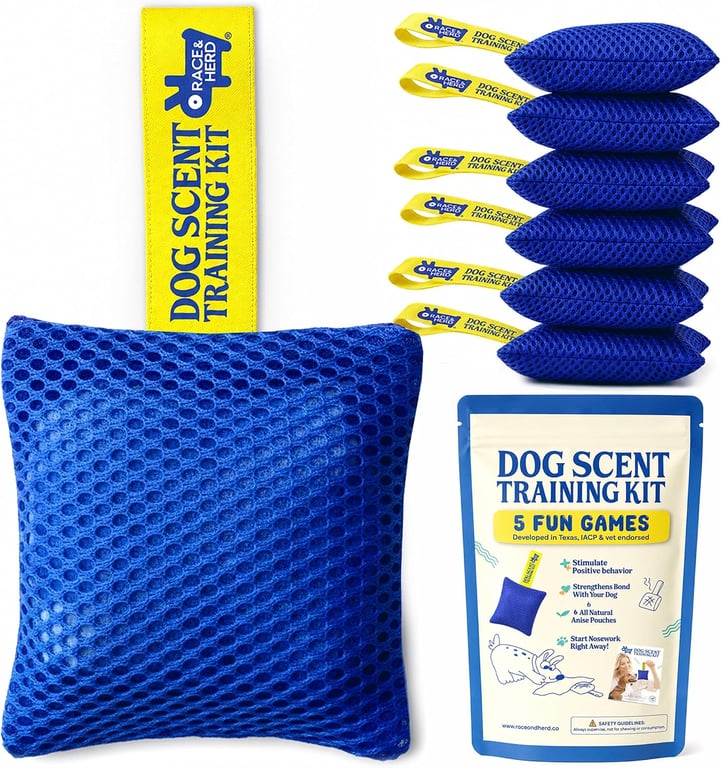 Race&Herd Original Dog Scent Training Kit, Scent Work Training Kit for Dogs - Nosework for Dog Mental Stimulation Agility Training Equipment for Dogs, Brain Games Smell Training Kit for Loss of Smell