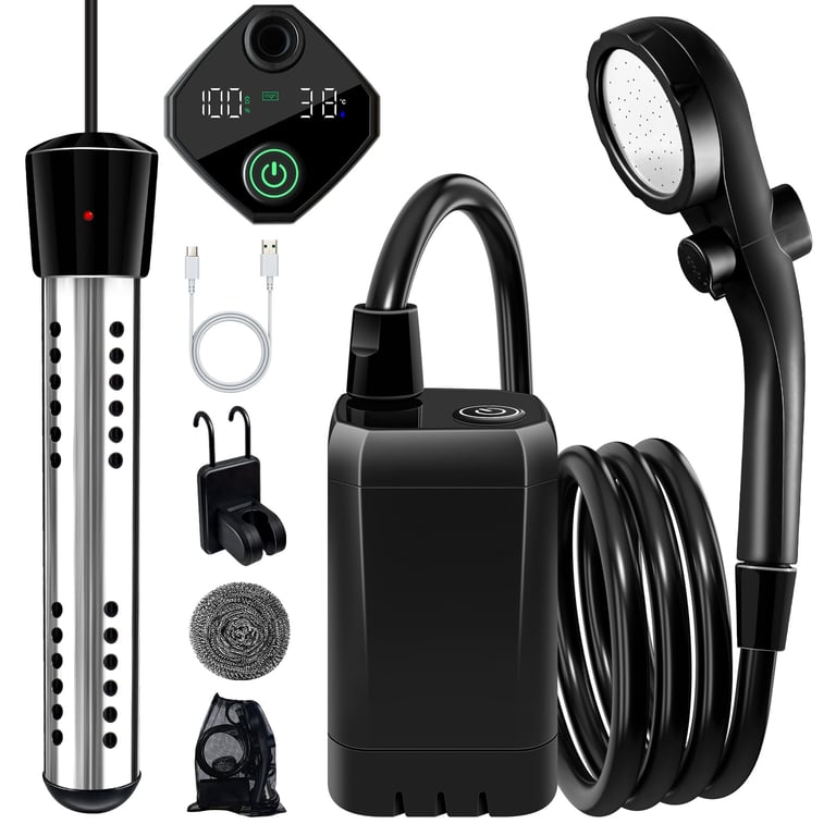 LanBlu Battery Powered Heated Shower