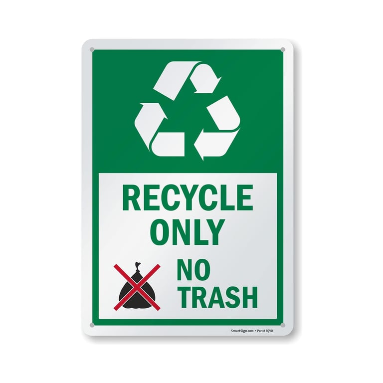 SmartSign Recycle Only Metal Sign