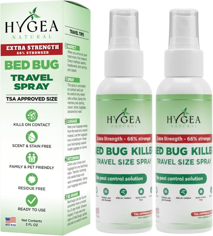 Hygea Natural Extra Strength Bed Bug Spray 2‑Pack