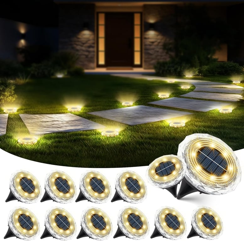 echosari Diamond Solar Ground Lights