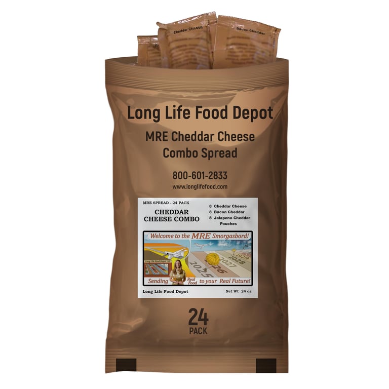 Long Life Cheddar Cheese MRE Pack