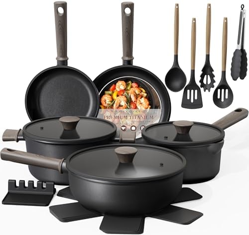 Astercook 19‑Piece Titanium Cookware Set