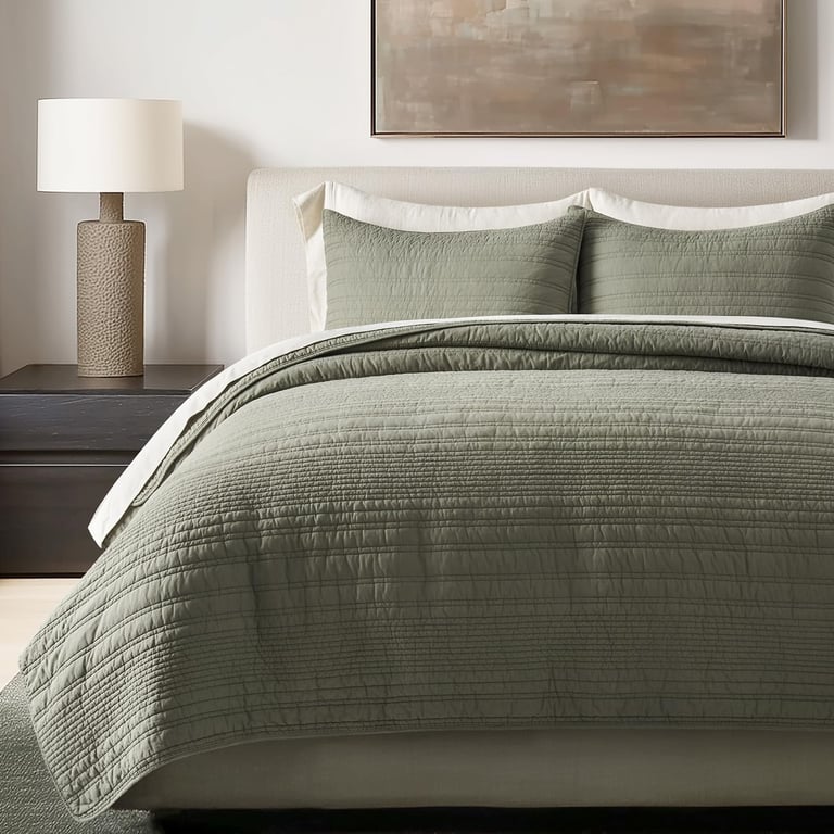 EVERGRACEHOME Cotton Quilt Set King