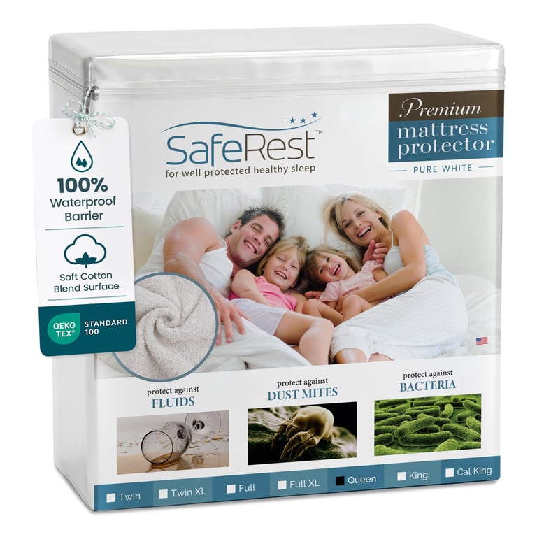 SafeRest Queen Waterproof Mattress Protector