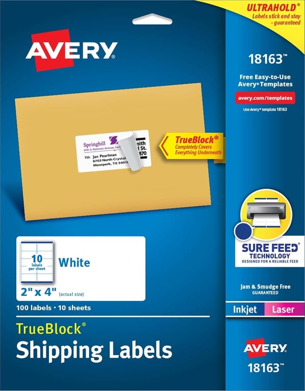 Avery 2x4 Shipping Labels