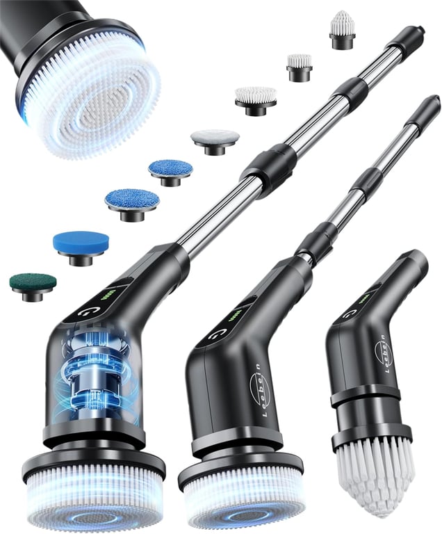 Leebein Electric Spin Scrubber (8‑Head Version)