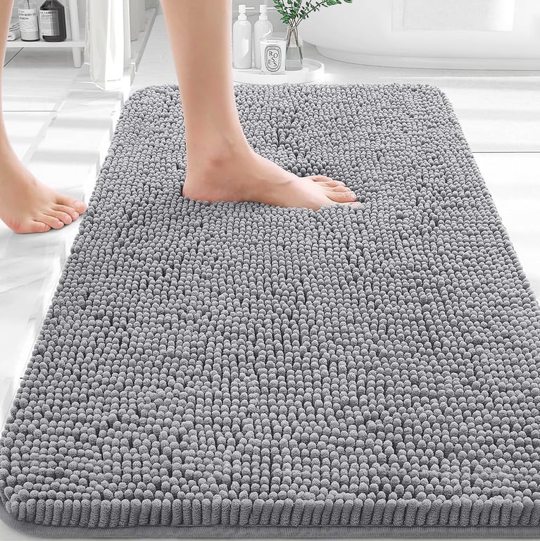 OLANLY Chenille Bathroom Rug