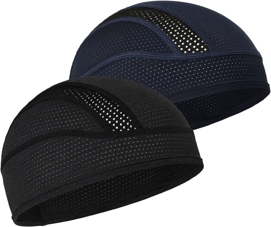 MELASA Cooling Skull Cap Breathable Mesh Sweat Control Helmet Liner for Men | Comfortable Nylon Material, Snug Fit, Non-Slip for Men Women Cycling, Outdoor Work Hard Hat Liner, Motorcycling Running Gym