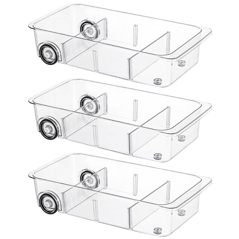 LXLXXL Rolling Fridge Organizer Bins