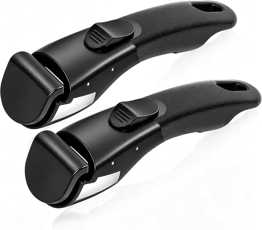 Detachable Pot Handle Black, Universal Detachable Pot Handles,Pot Handles Replacement with Lock Slide,Fits Detachable Handle Pots and Pans (2PCS)
