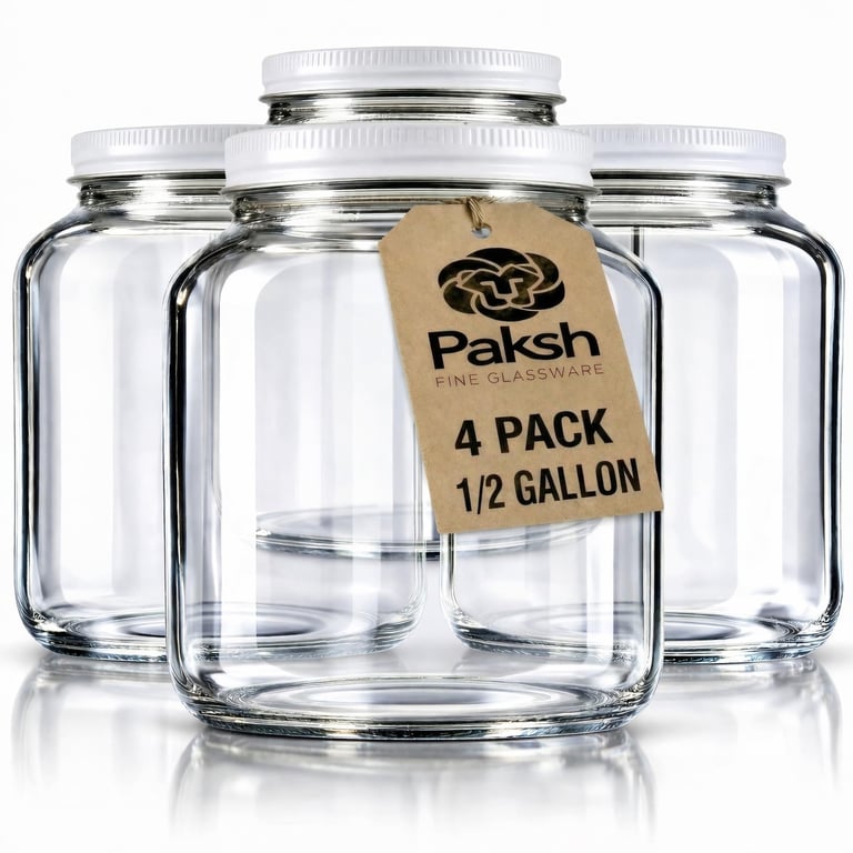Paksh 64 Oz Wide Mouth Mason Jars
