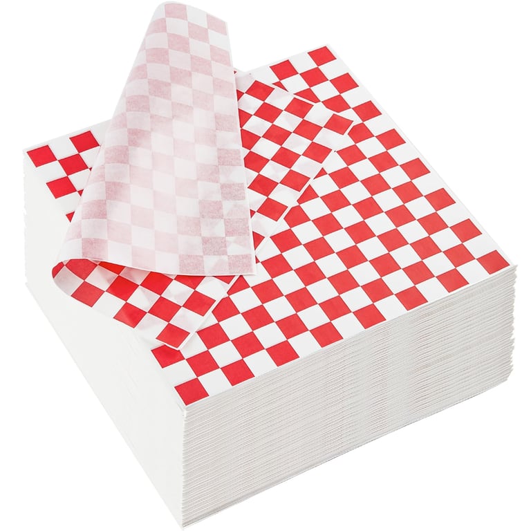 ZORRITA Red Checkered Deli Paper
